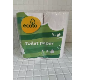Туалетная бумага Ecolo 4 рулона.
