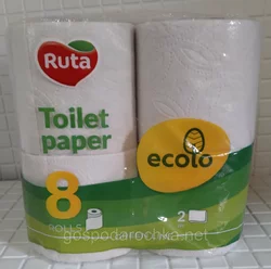 Рута эколо туалетная бумага 8 рулонов