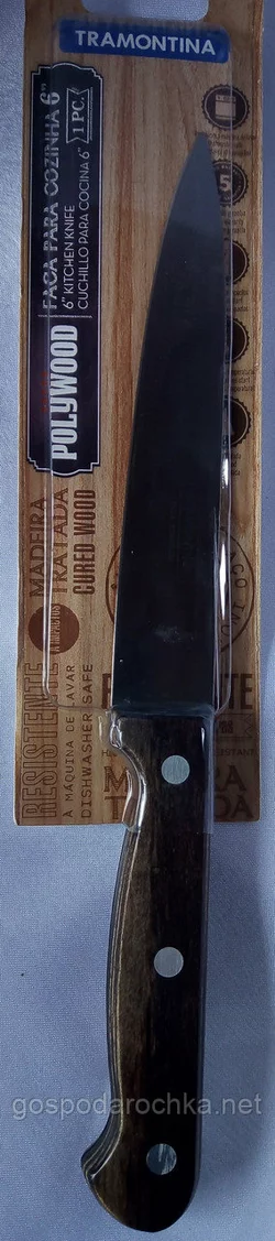 Нож кухонный tramontina polywood, 152 мм