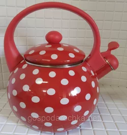 Чайник эмалированные  2.2л zauberg  FT-7-25-L красный для плиты