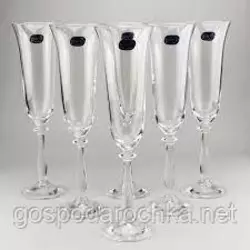 Набор бокалов для шампанского Bohemia Angela 190 мл 6 шт (b40600-43249-1)